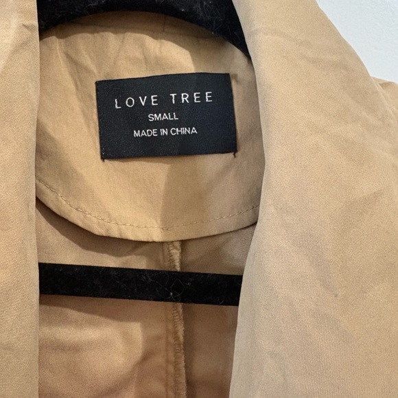 Love Tree Neutral Tan Lightweight Trench Jacket - Picture 3 of 3